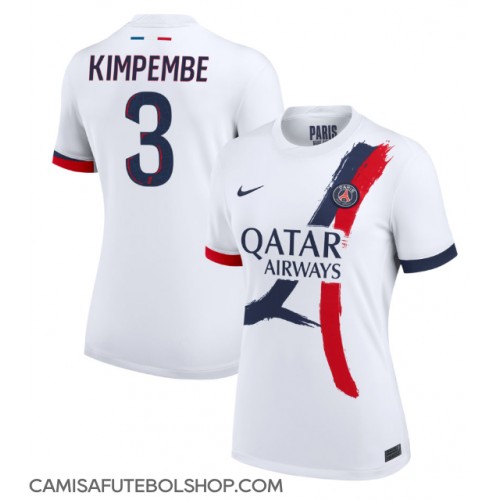 Camisa de time de futebol Paris Saint-Germain Presnel Kimpembe #3 Replicas 2º Equipamento Feminina 2024-25 Manga Curta